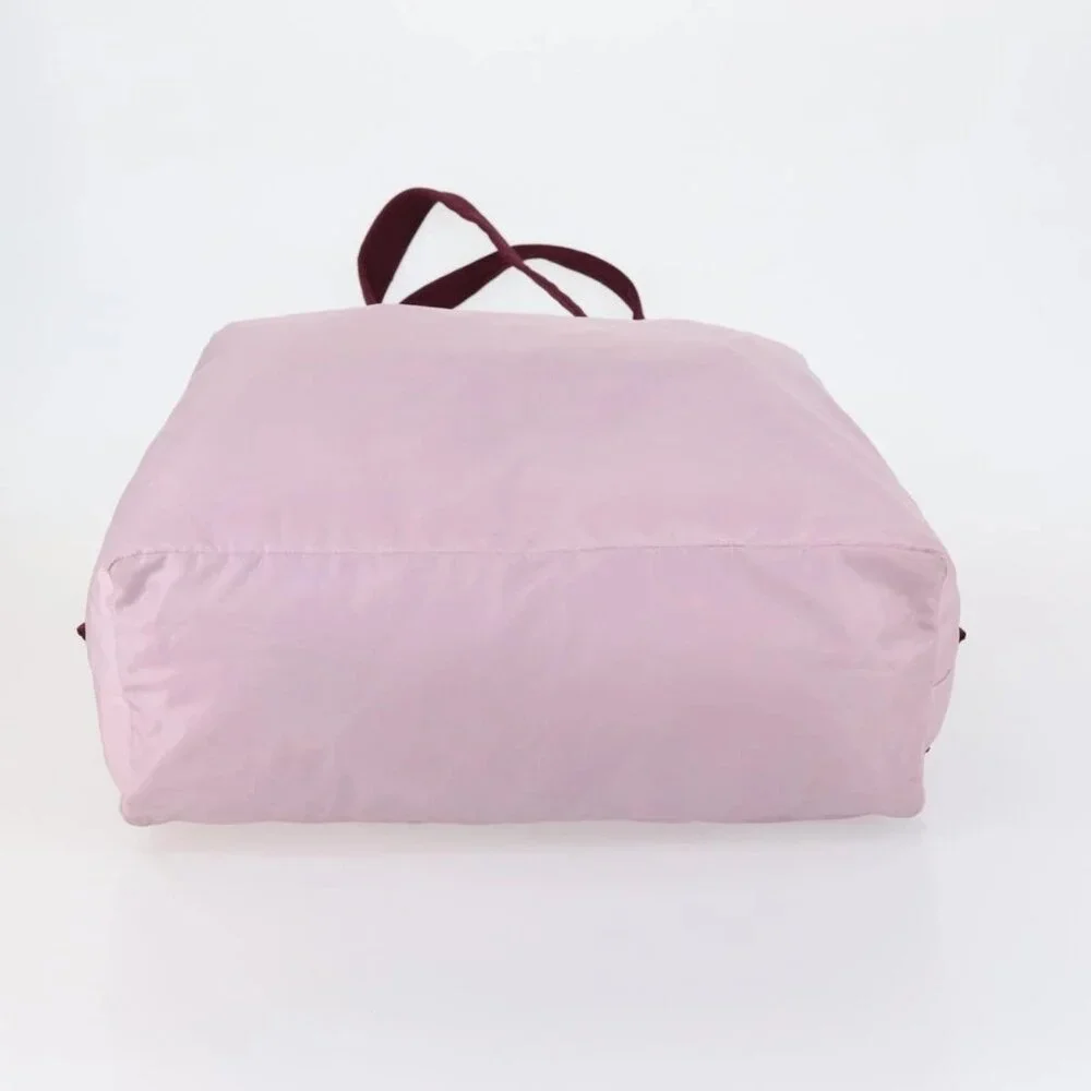 PRADA Tote Bag Nylon Pink Silver Auth 151026 - Picture 7 of 16